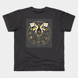 Celestial Astronomy Moth Kids T-Shirt
